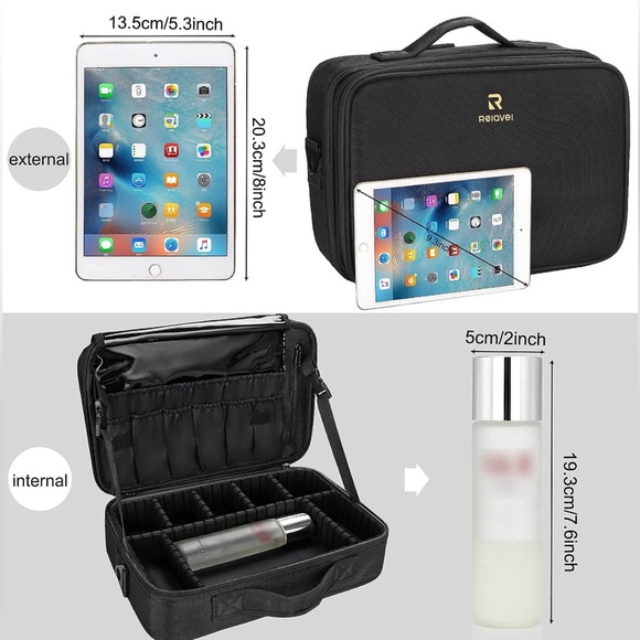 ‼️SOLD‼️Relavel Travel Makeup Train Case 13.8” Large - Picture 7 of 15